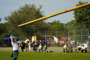 Competitor tossing a caber at the 2008 Highland Games Festival in Victoria. Photo credit: tracy_olson on Flickr.