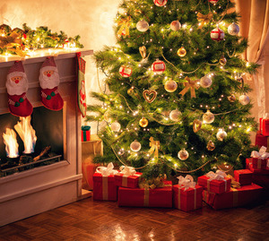Christmas Tree and fire