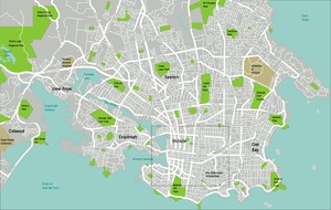 A map of the Greater Victoria area