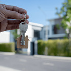 Key with house keychain